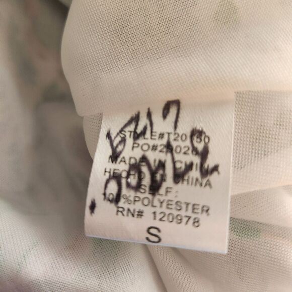 Entro S Green Paisley v-neck puff sleeve crop cottagecore Y2K Fairy Boho top - Picture 7 of 9